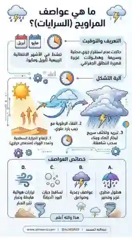 المراويح من علامات دخول الربيع وتتميز بهطولات مطرية غزيرة وموجات غبار تستمر لعدة أسابيع 
