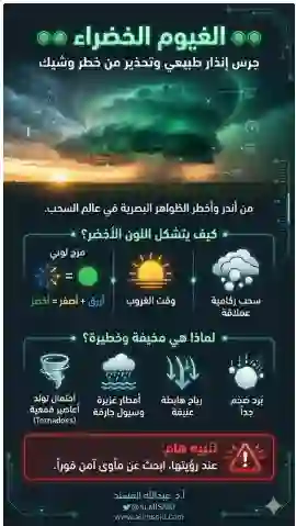 المسند يكشف سر السحاب الأخضر الذي يغطي الرياض ومعظم مناطق السعودية